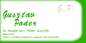 gusztav poder business card